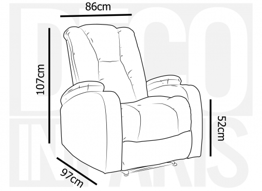 Fauteuil relax électrique en tissu microfibre beige EL CLARENCE