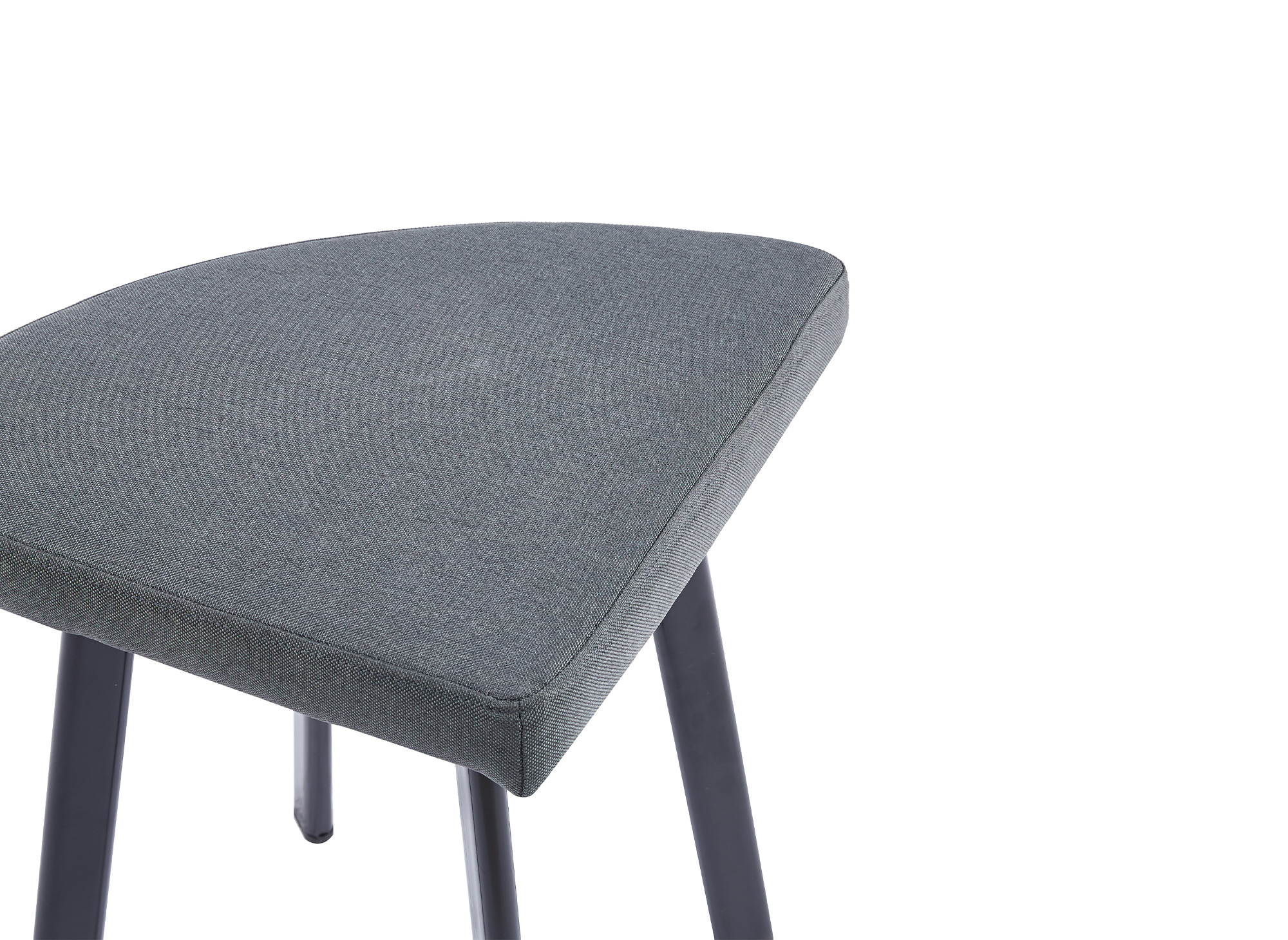 Ensemble table à manger en bois gris clair avec 4 tabourets gris IRINA