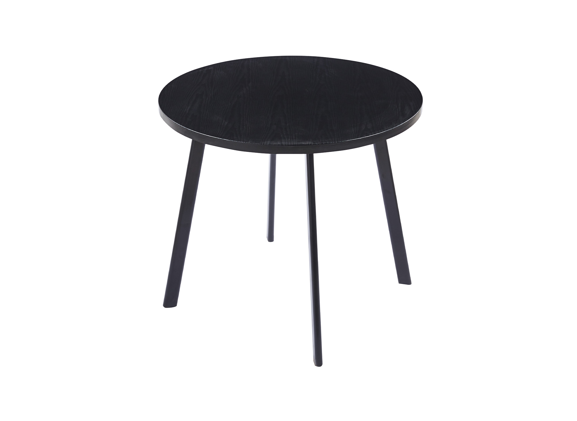Ensemble table à manger en bois noir avec 4 tabourets gris IRINA