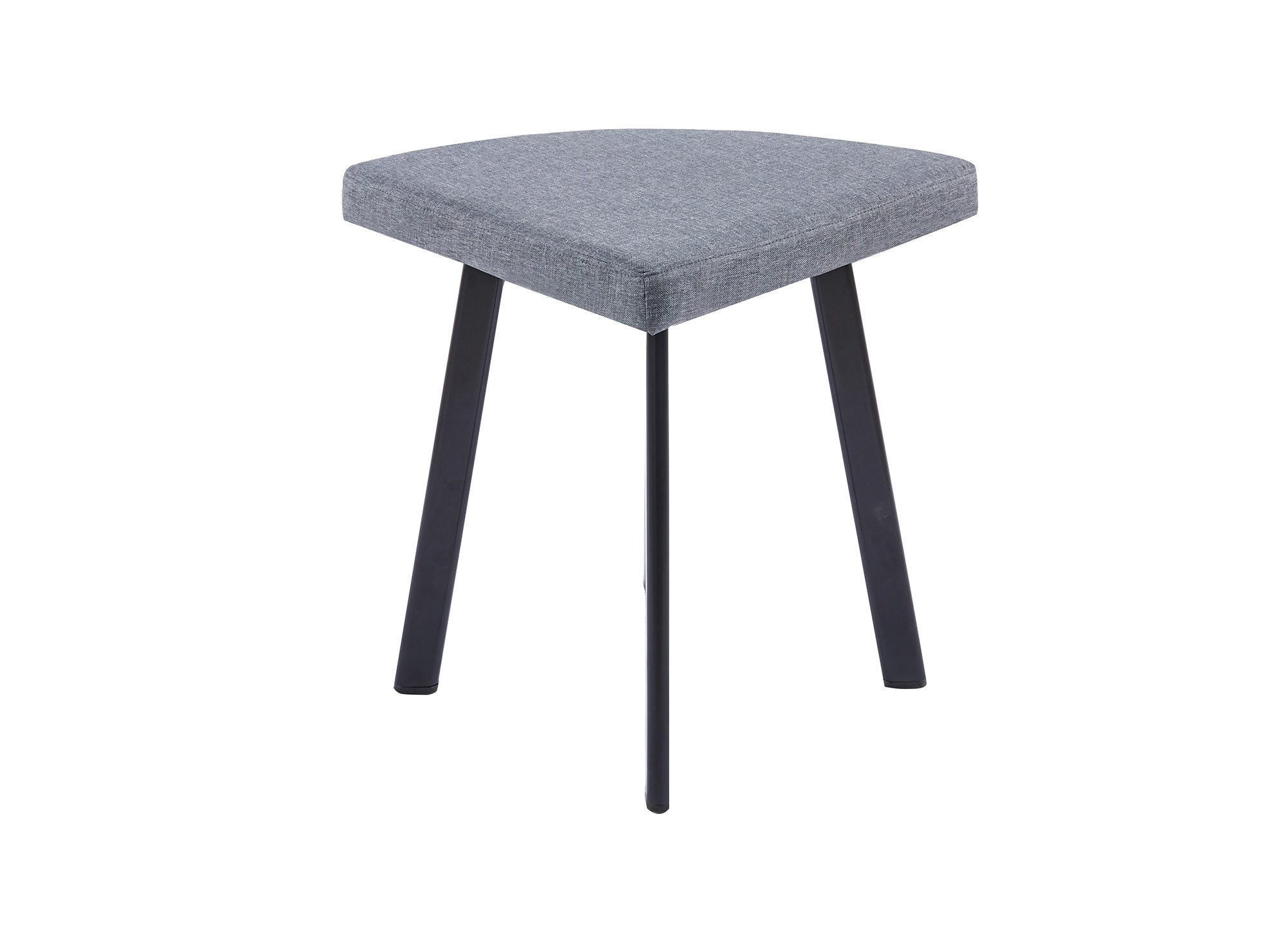 Ensemble table à manger en bois noir avec 4 tabourets gris IRINA
