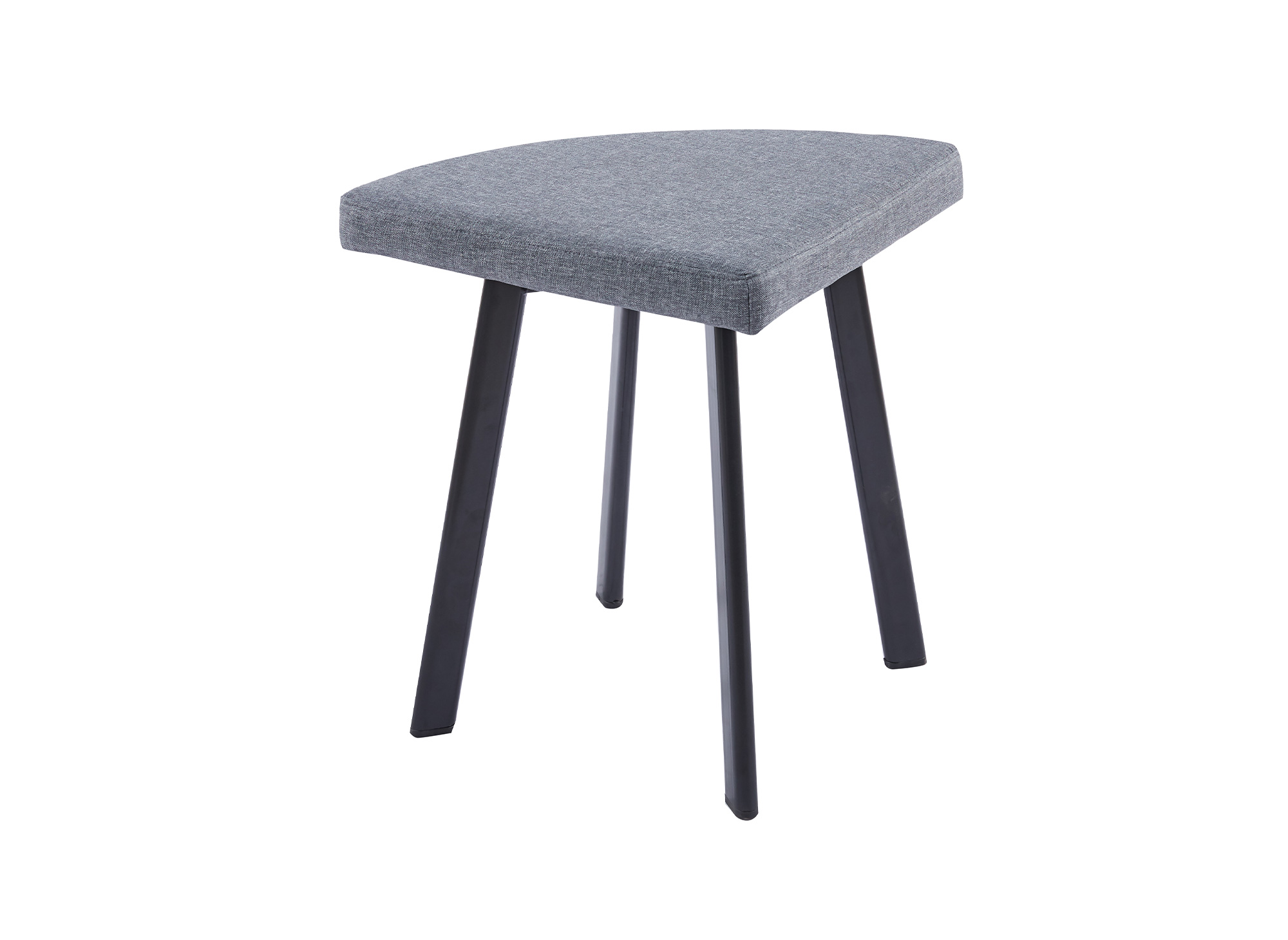 Ensemble table à manger en bois noir avec 4 tabourets gris IRINA