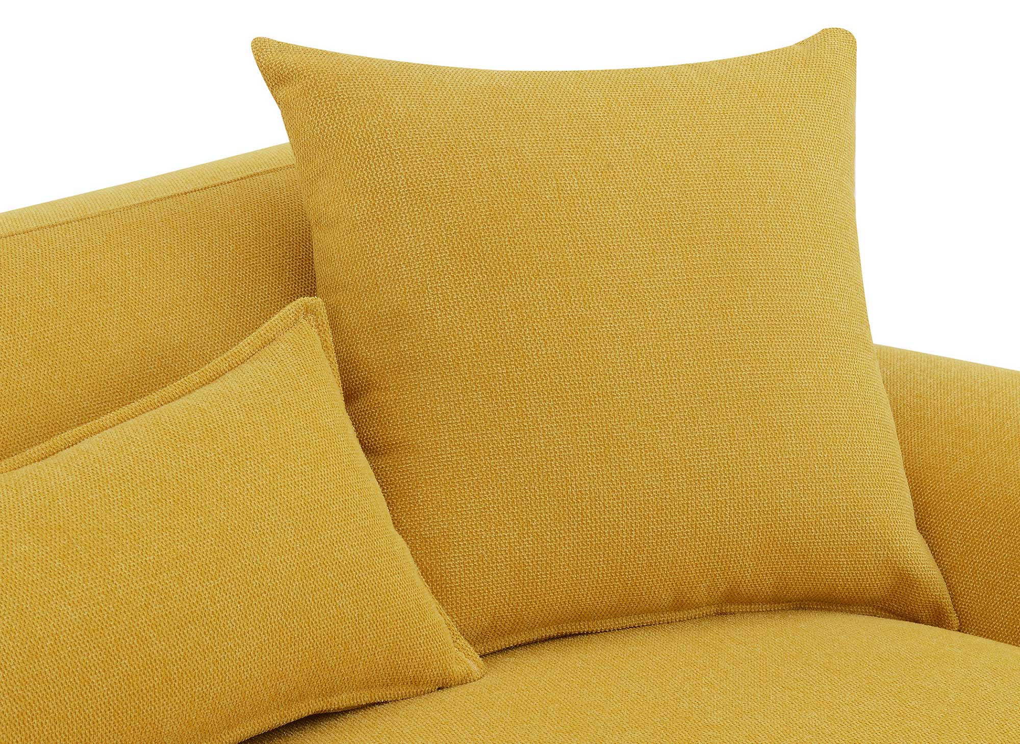 Canapé scandinave 4 places en tissu jaune KAROLINA