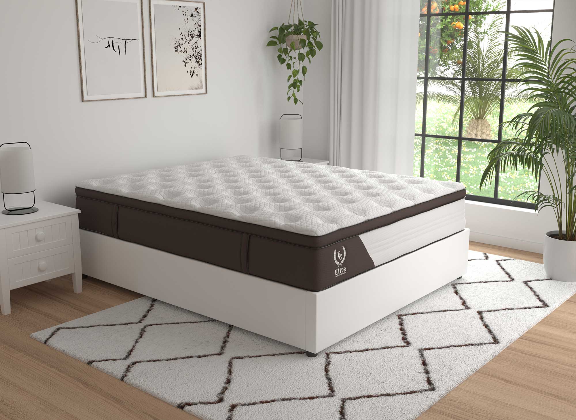 Matelas hybride mousse et ressorts ensachés 180 x 200 cm épaisseur 30 cm MANOA