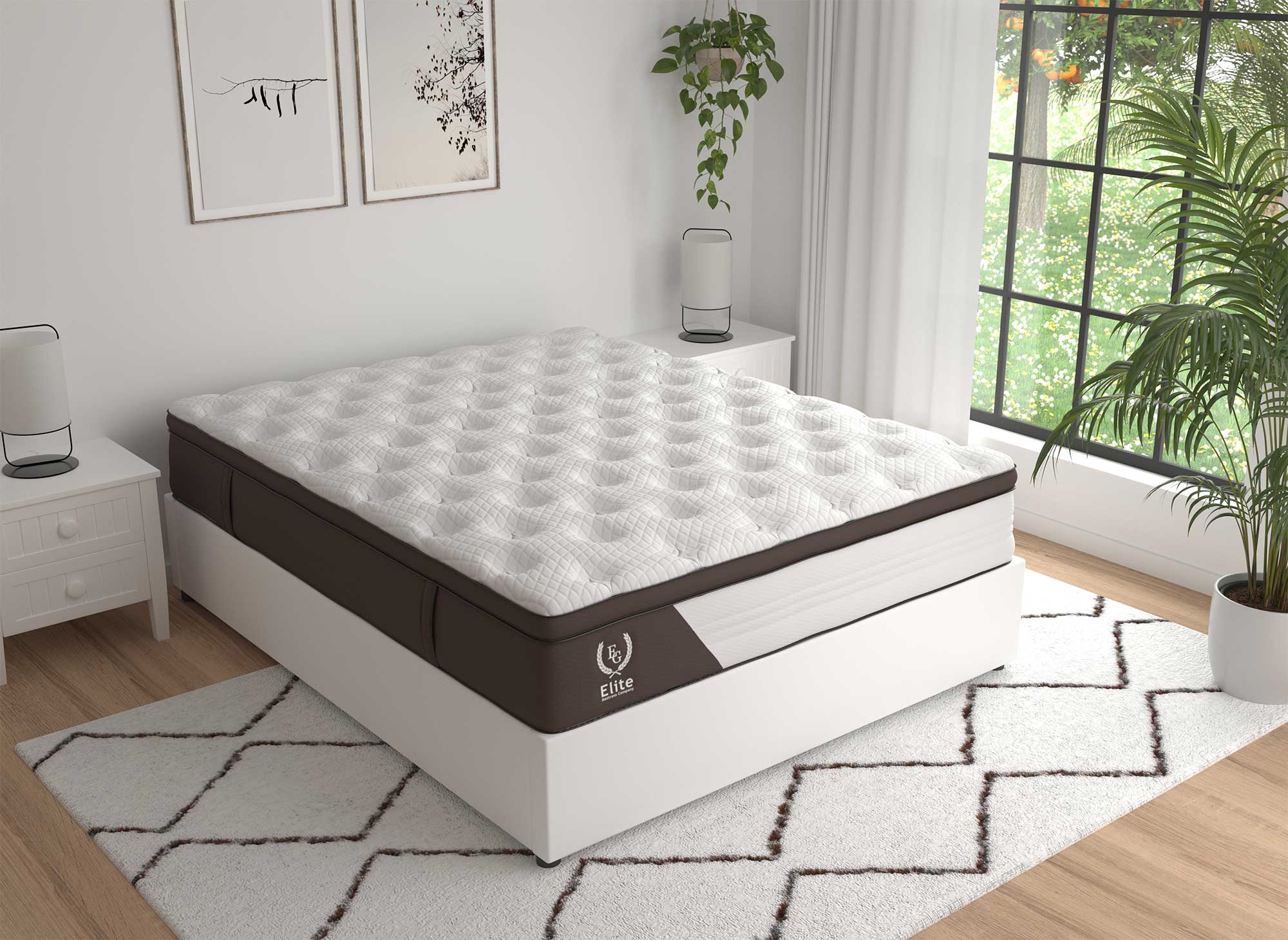 Matelas hybride mousse et ressorts ensachés 160 x 200 cm épaisseur 30 cm  MANOA