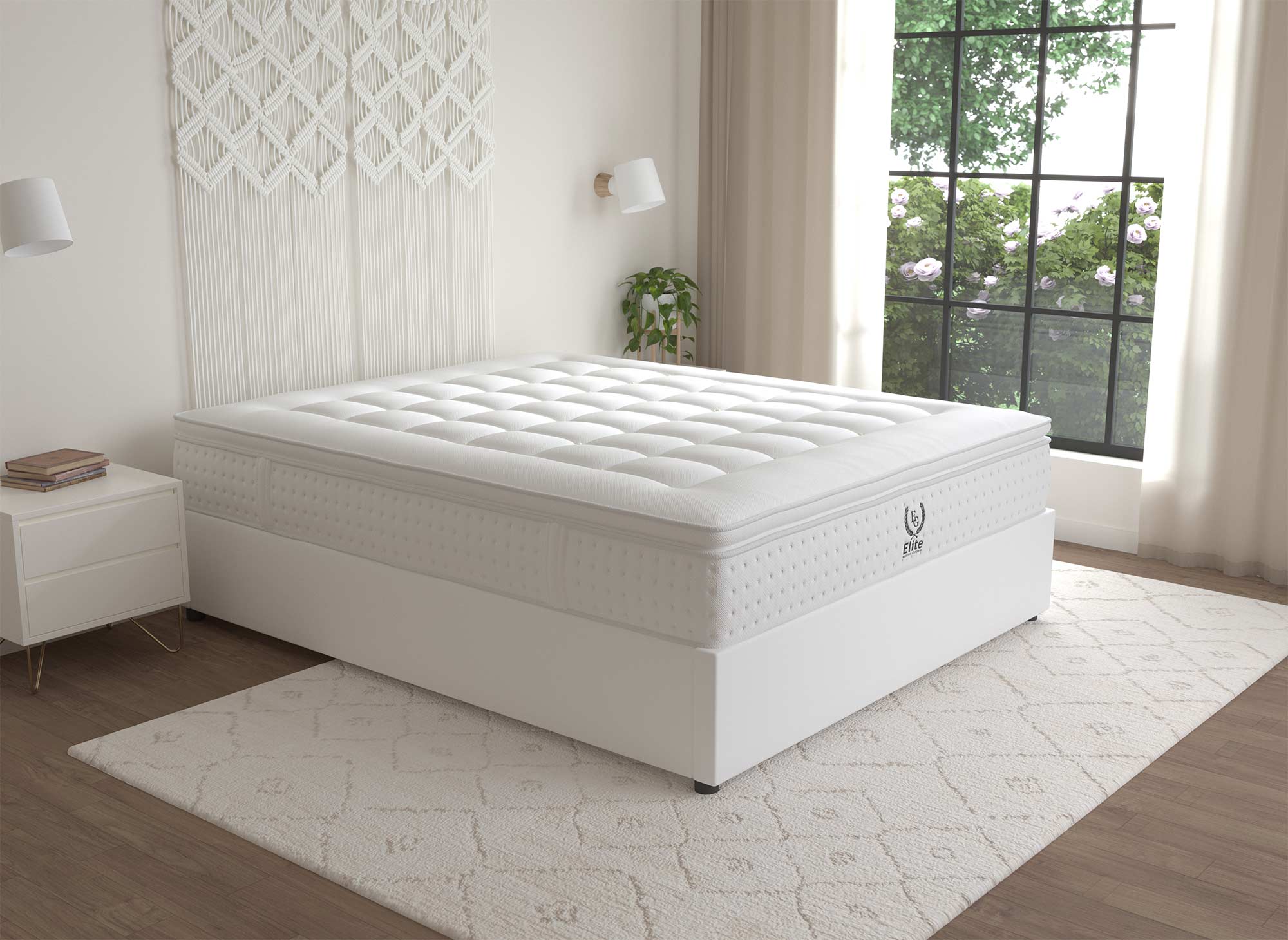 Matelas hybride mousse mémoire en gel et ressorts ensachés 160  x 200 cm épaisseur 31 cm SERENA