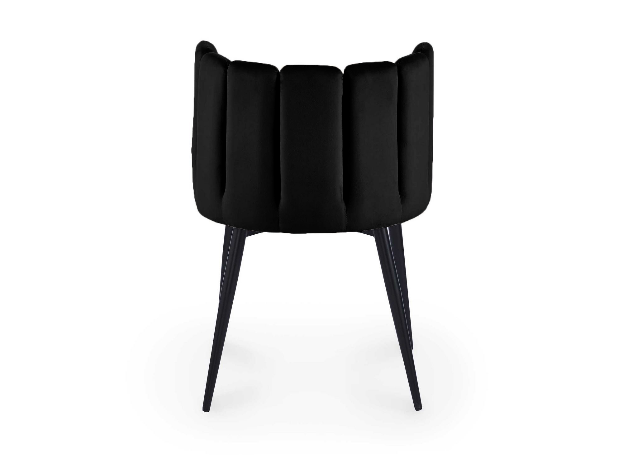 Lot de 2 chaises design en velours noir DEBBY