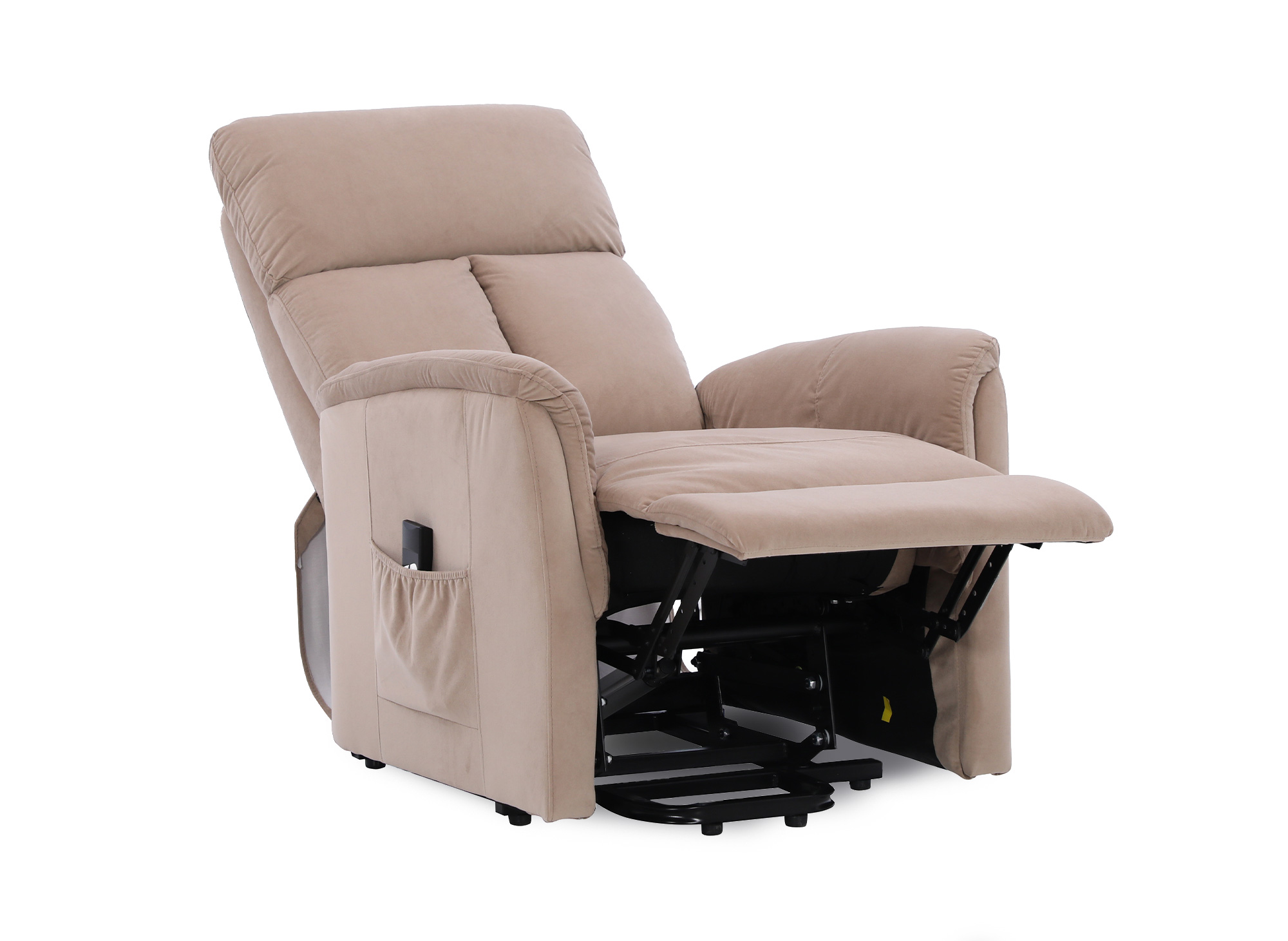 Fauteuil relax électrique et releveur en tissu beige JOHNNY