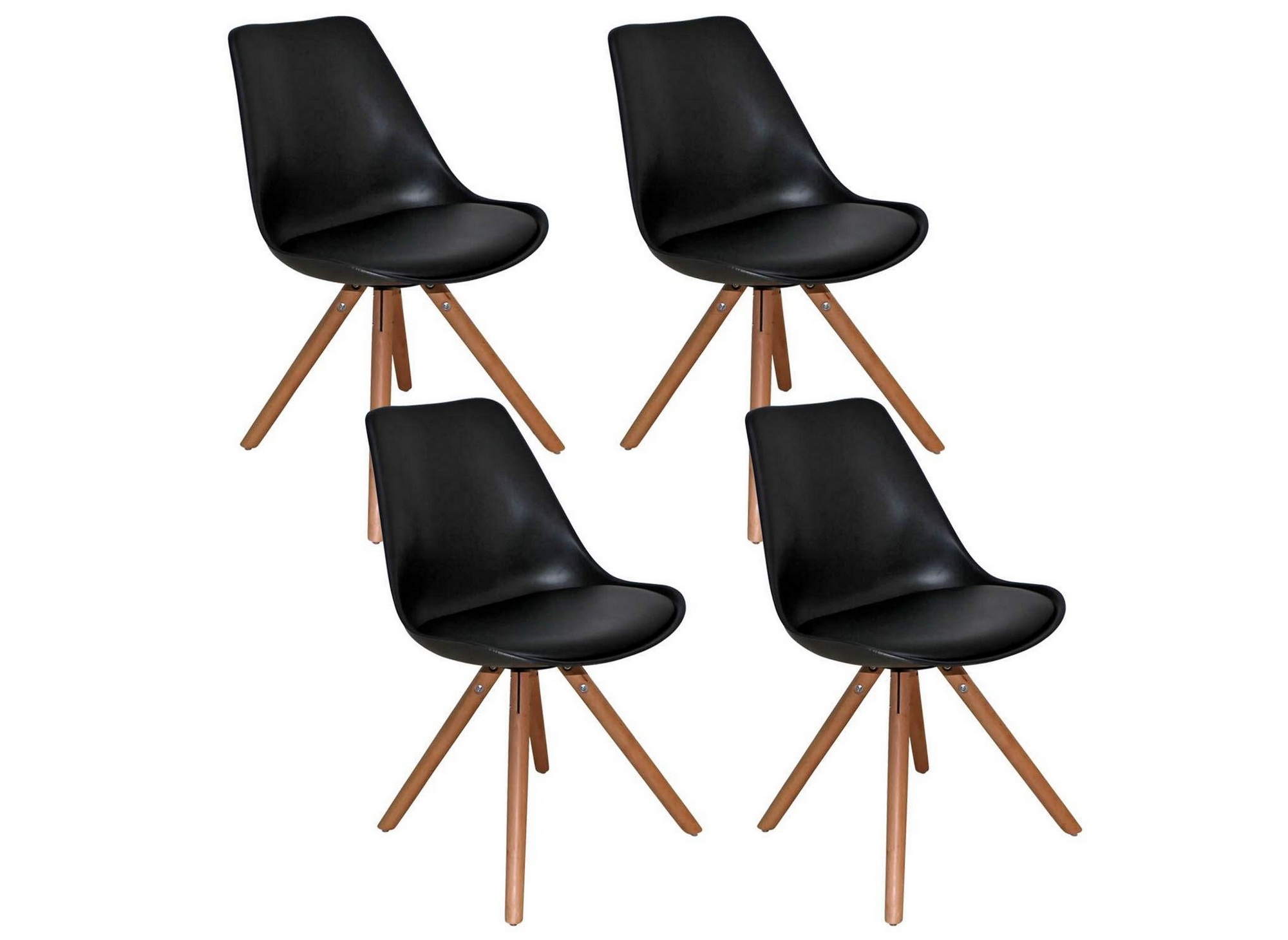 DECO IN PARIS - Lot de 4 chaises design noir velta velta ...