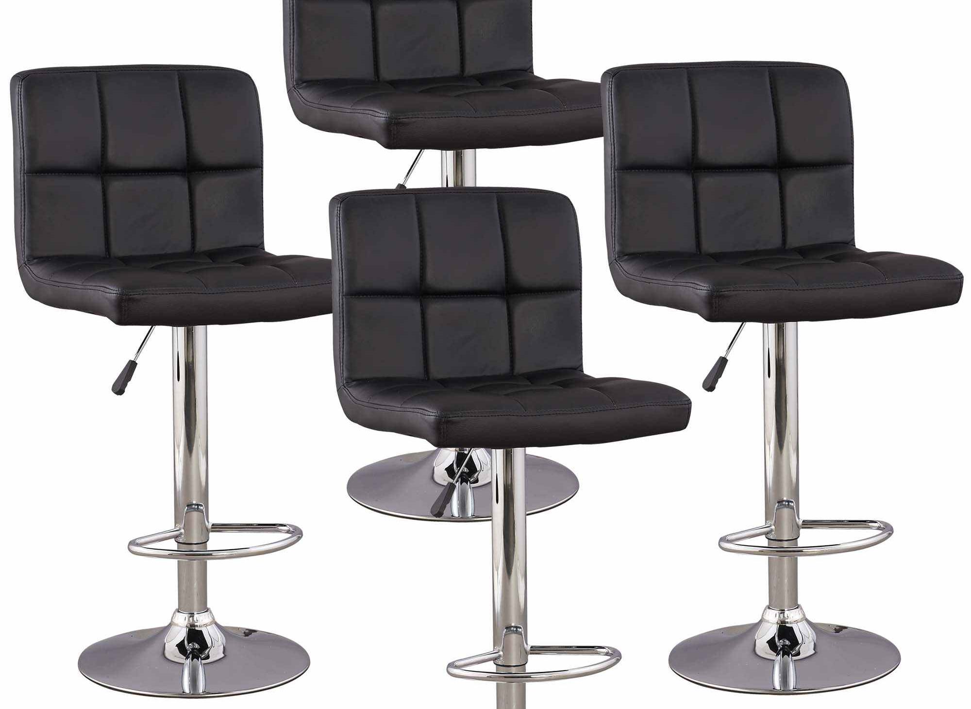 DECO IN PARIS Lot de 4 tabourets de bar noir scalo scalo tab noir 4