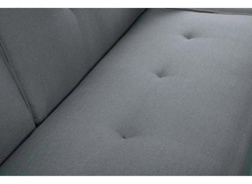 Canapé d'angle convertible modulable en tissu gris CLEA Angle Droit