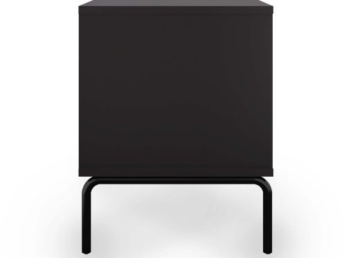 Meuble TV 1 tiroir 1 porte en bois et métal noir TAMARA