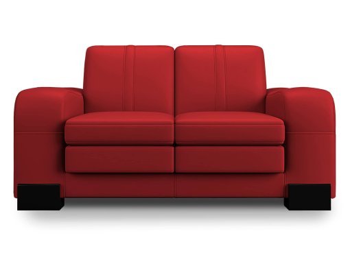 Canapé en cuir 2 places rouge HAVANE