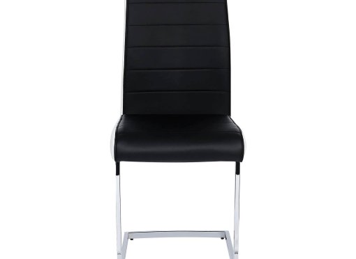 Lot de 2 chaises design noir et blanc BEA