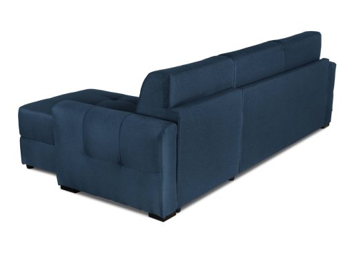 Canapé convertible avec angle réversible bleu denim ALTEA
